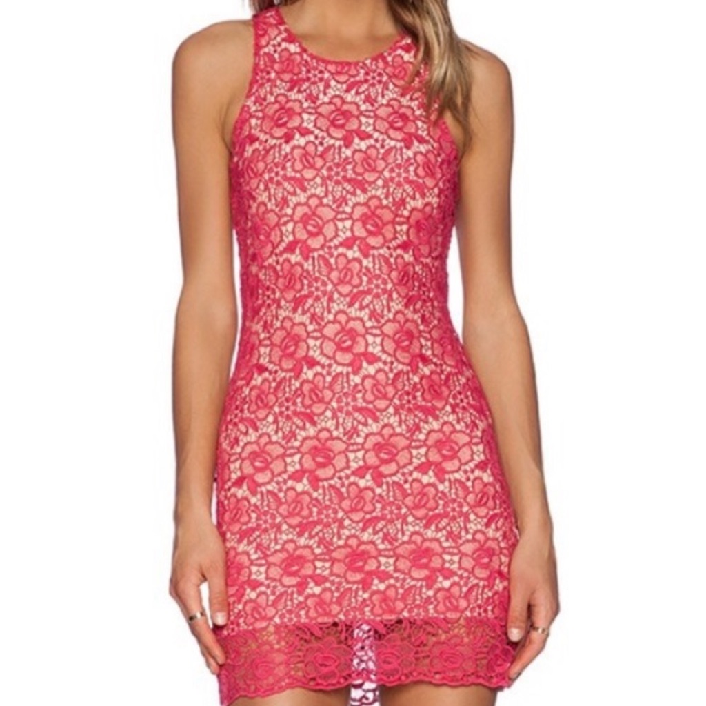 Revolve Brand Lovers  Friends Radiant In Pink Mini Dress Size Small